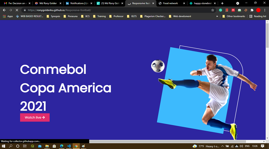 Responsive football website project